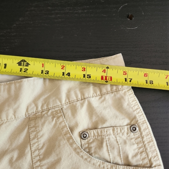 Columbia Beige Mid Rise Hiking Shorts Activewear Summer Travel Cotton Plus 14 - Picture 10 of 12